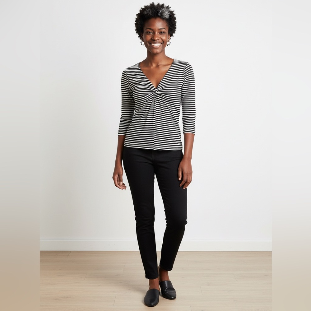 White House Black Market Striped Top